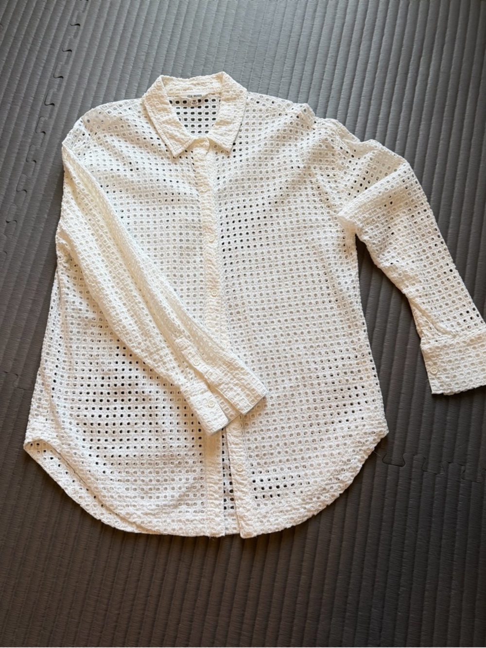 Steve Madden White Eyelet Top